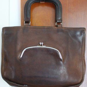 Vintage Rare Authentic Coach Distressed Brown Leat